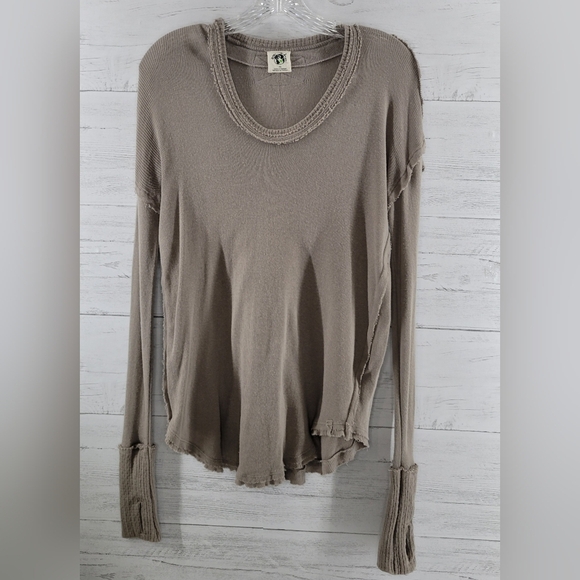 We The Free Tops - Free People We the Free Colby Long Sleeve Top Atmosphere Size X-Small